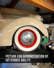 Load image into Gallery viewer, 1935/36 ford front end lowering kit (puts a 6.00-16 3 1/4 whitewall edge at the fender opening edge).