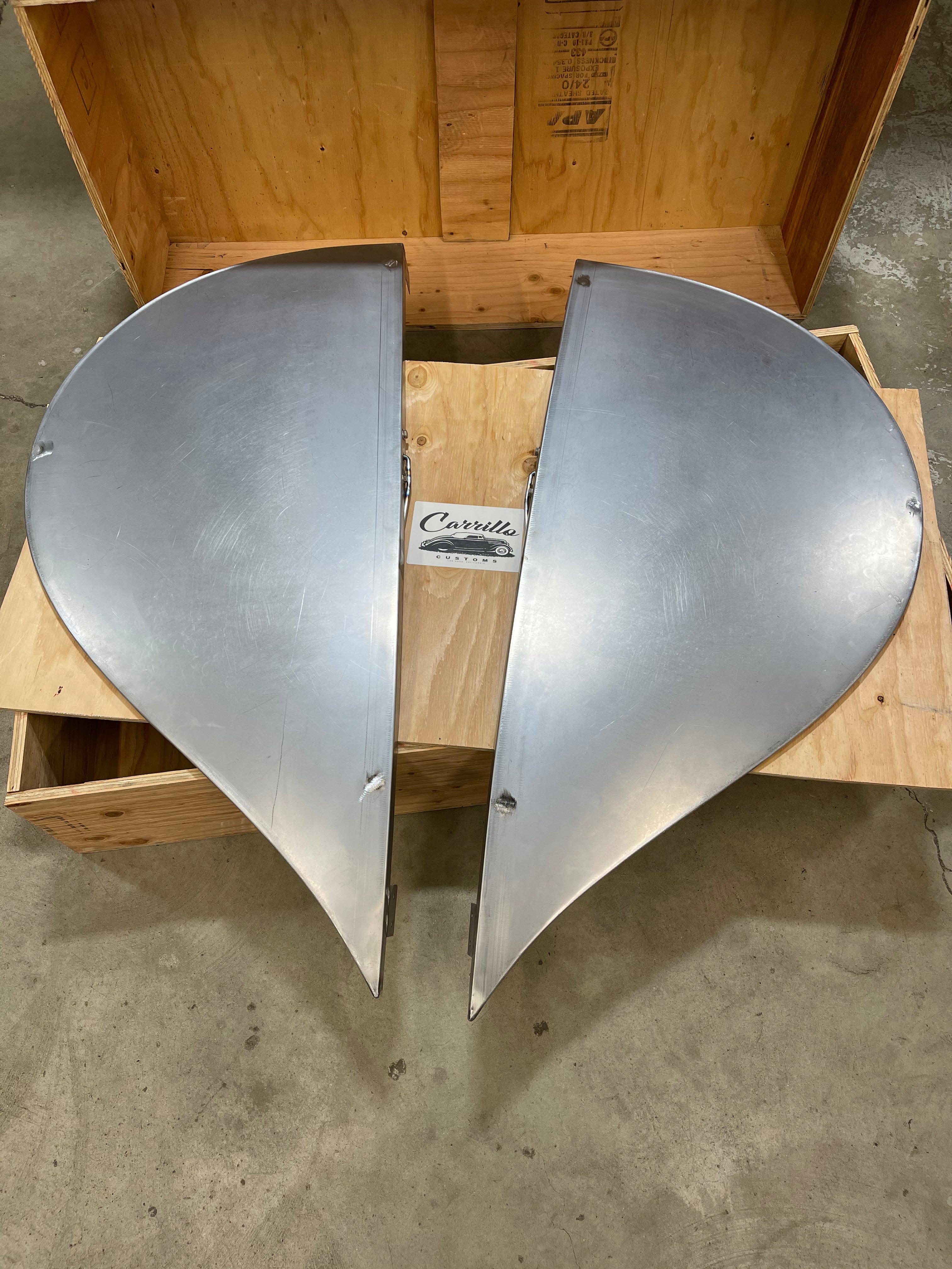 1936 Ford Carrillo reverse curve skirts, made to order (Call for