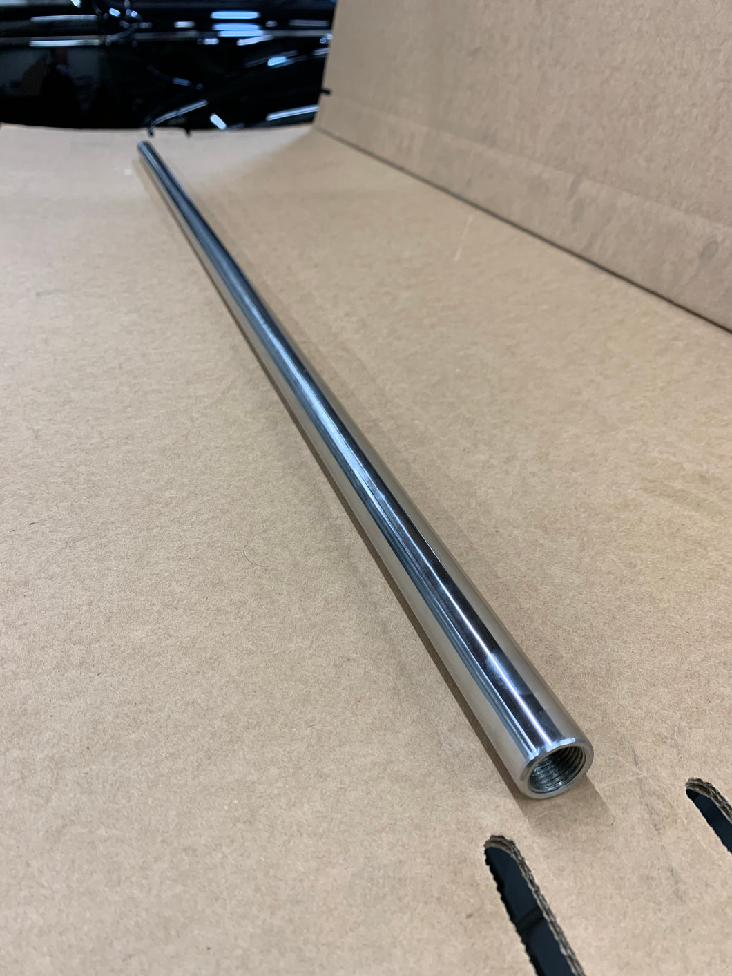 Polished stainless tie rod tube 42” direct fit for HEAVY 4” dropped axles