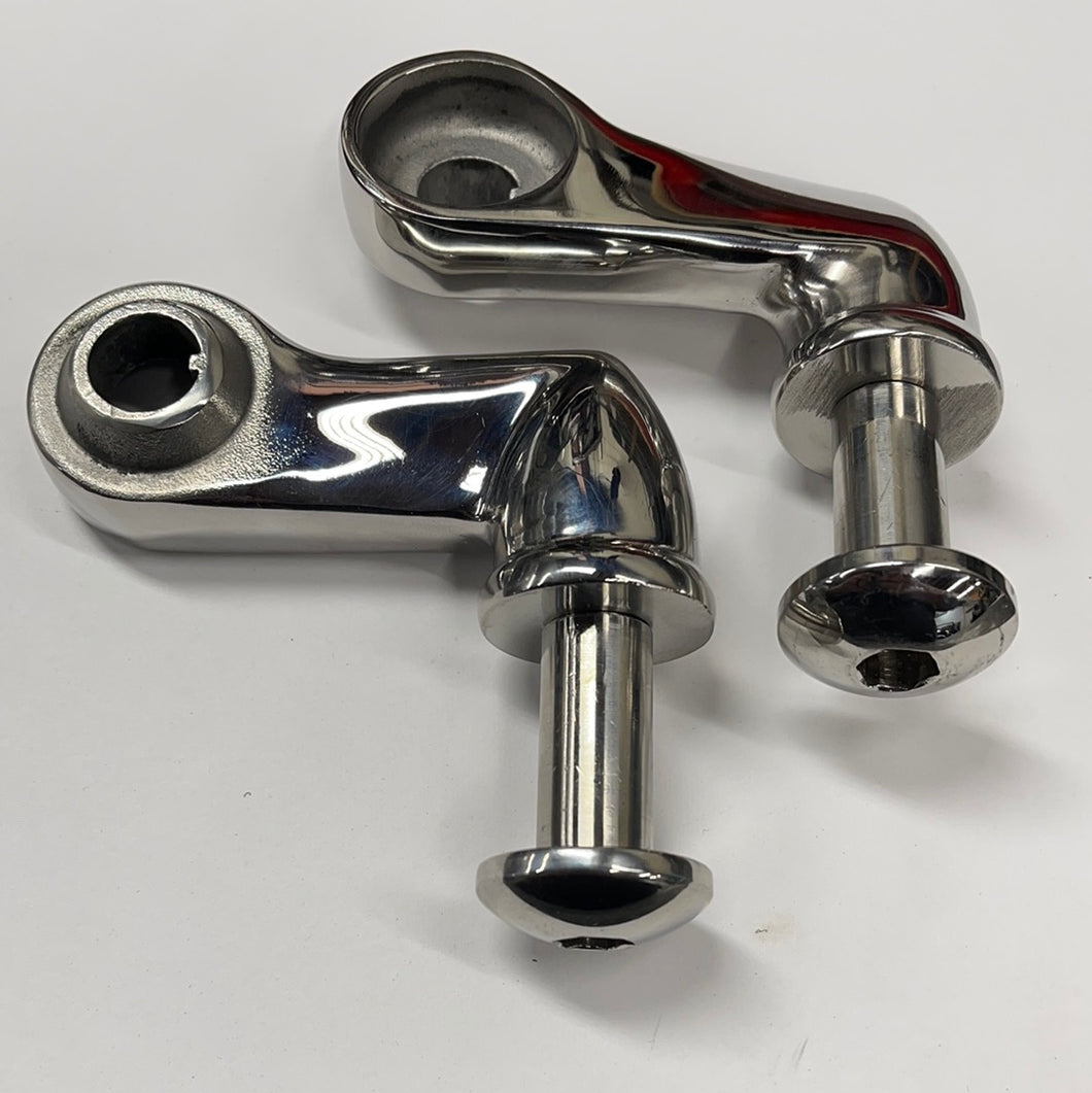 1928-34 polished stainless lower shock mounts
